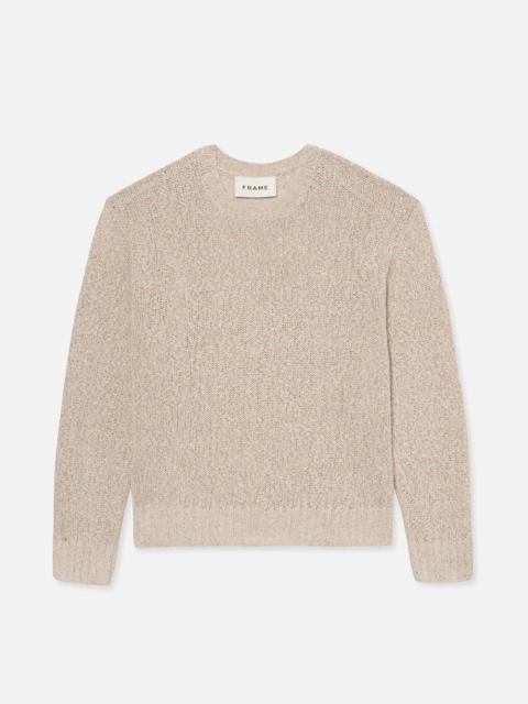 Multi Color Distressed Sweater in Ecru Multi