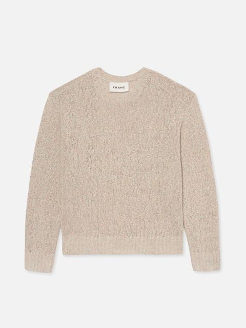FRAME Multi Color Distressed Sweater in Ecru Multi