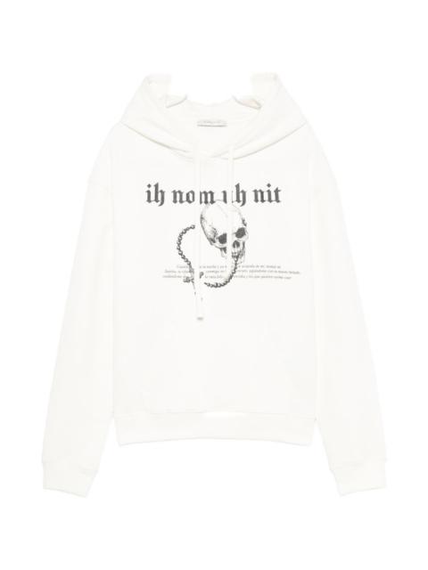 ih nom uh nit skull-print hoodie