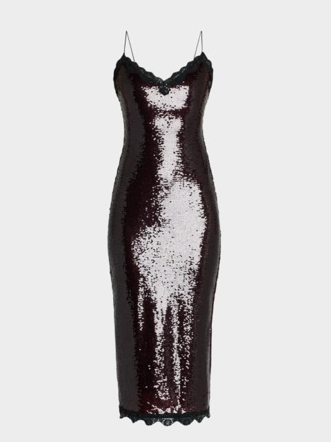 LoveShackFancy Verelith Sequined Midi Dress