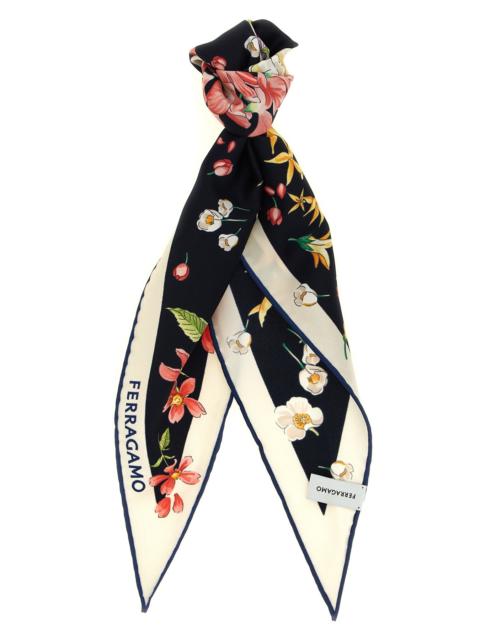 FERRAGAMO 'Primavera' Print Diamond Scarf