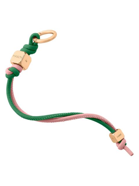 MAISON de SABRÉ Women's Leather Wristlet Charm - Emerald Lily
