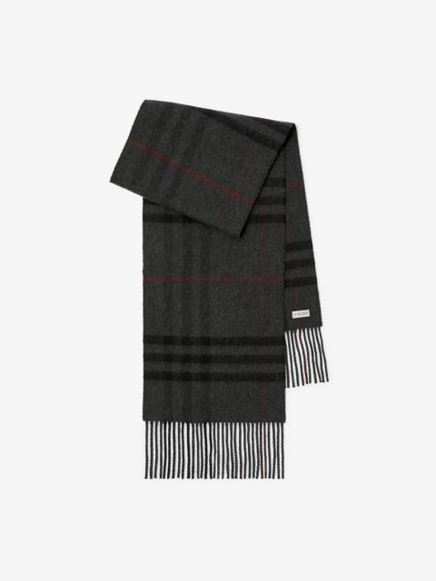 Check Wool Cashmere Scarf