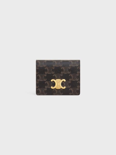 CELINE TRIOMPHE BUSINESS CARD HOLDER in Triomphe Canvas and Lambskin