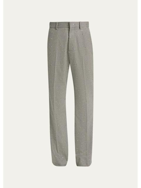 AMIRI Men's MA Fit Houndstooth Sequin Trousers