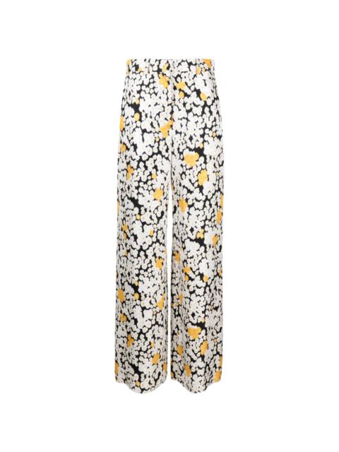 Lanvin floral wide-leg trousers