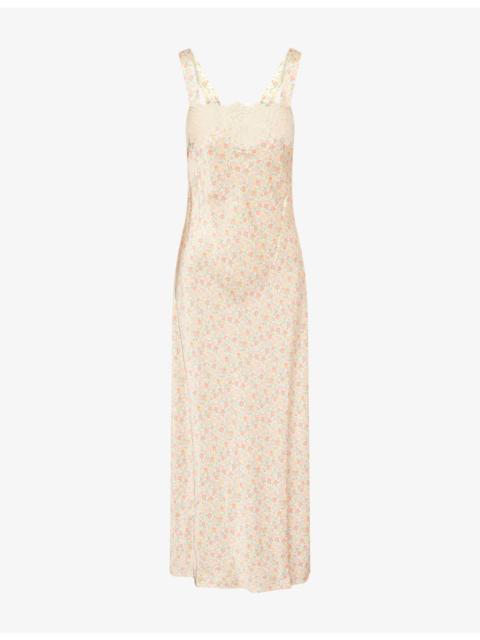 RIXO Rosamarie Woven Midi Dress