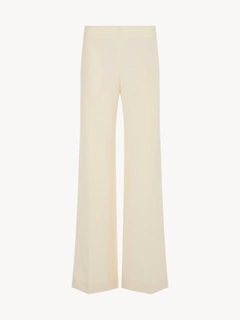 The Row Foulard Pant in Wool, Silk and Linen