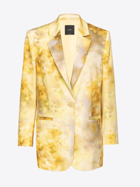 FADED FLORAL SATIN BLAZER