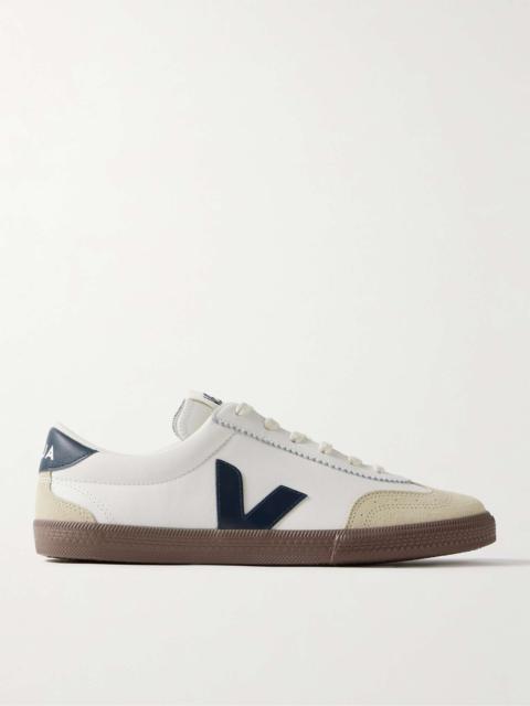 VEJA Volley Suede-Trimmed O.T. Leather Sneakers