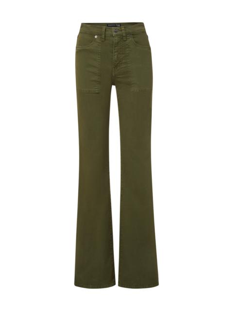 VERONICA BEARD CROSBIE PATCH POCKET SLIM WIDE-LEG PANT