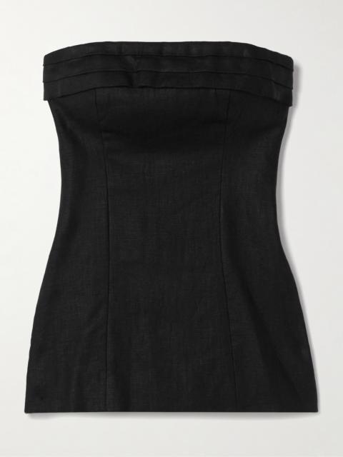 FAITHFULL Fleuri Strapless Linen Top