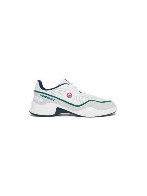 CASABLANCA Women's White and Green Court Championship Sneaker