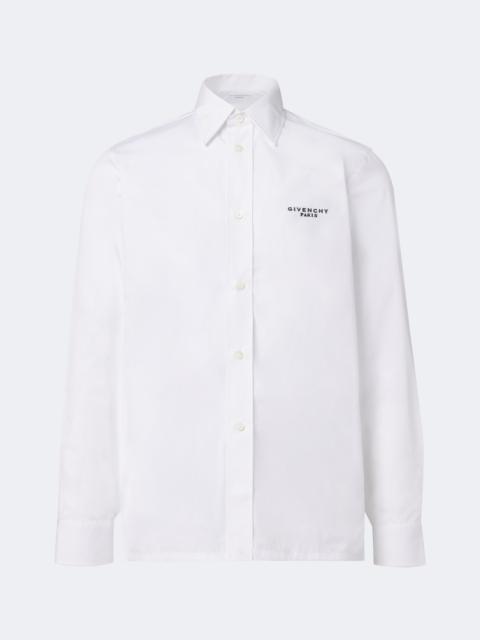 Givenchy Logo embroidered cotton poplin shirt