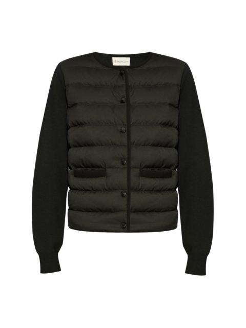 Moncler padded wool cardigan