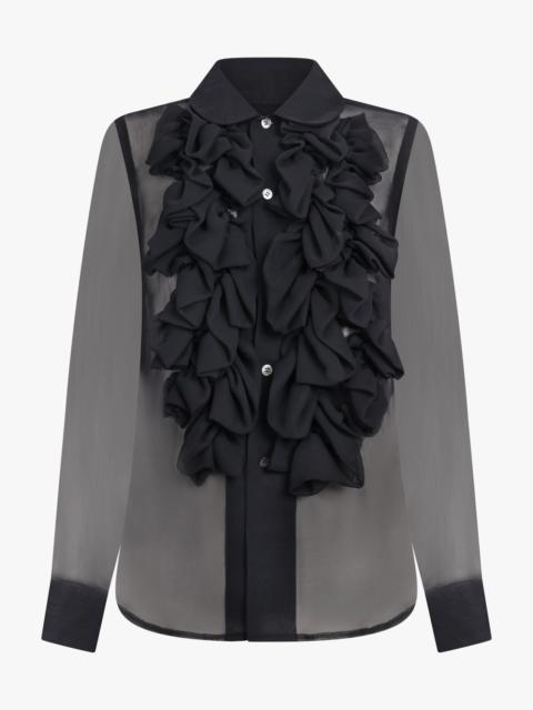 Comme Des Garçons RUFFLE FRONT SHIRT | BLACK