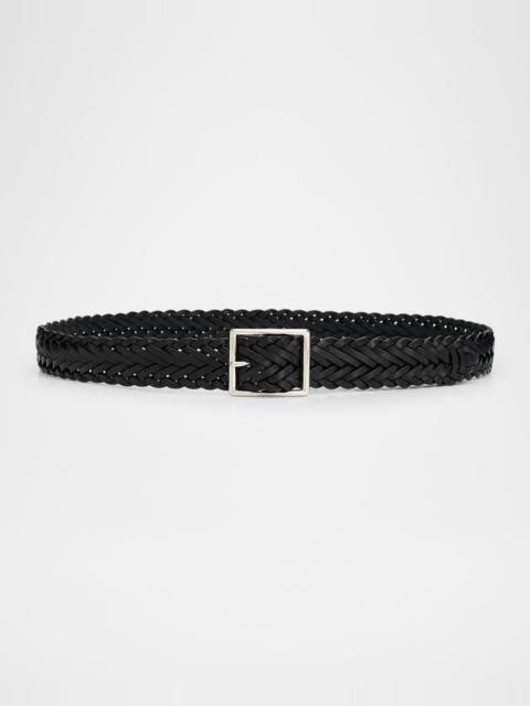 NILI LOTAN Nicola Braided Leather Belt