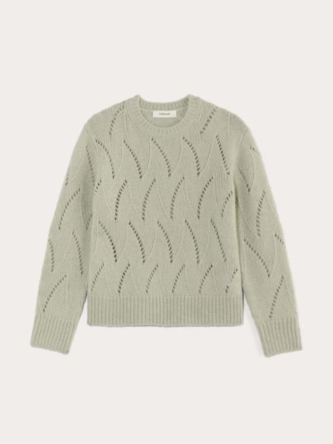 EVERLANE THE POINTELLE SWEATER IN CLOUD