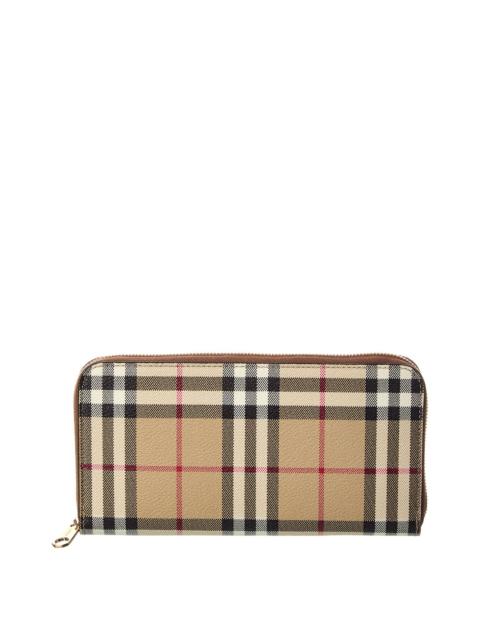 Burberry Burberry Check E-Canvas Zip Around Wallet