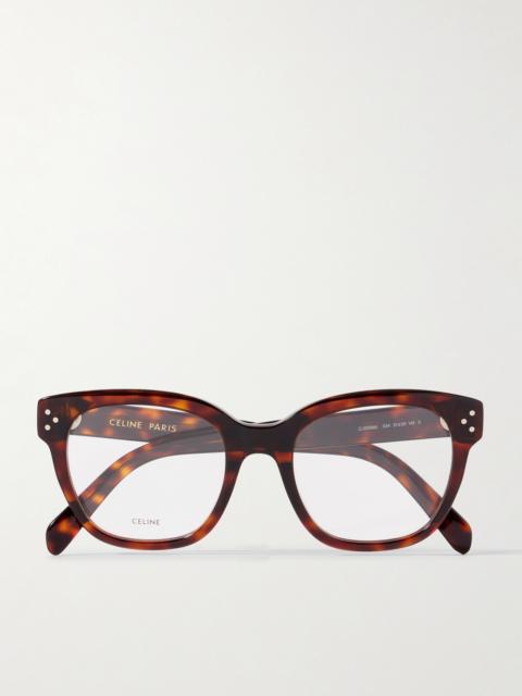 CELINE Oversized Square-frame Tortoiseshell Acetate Optical Glasses