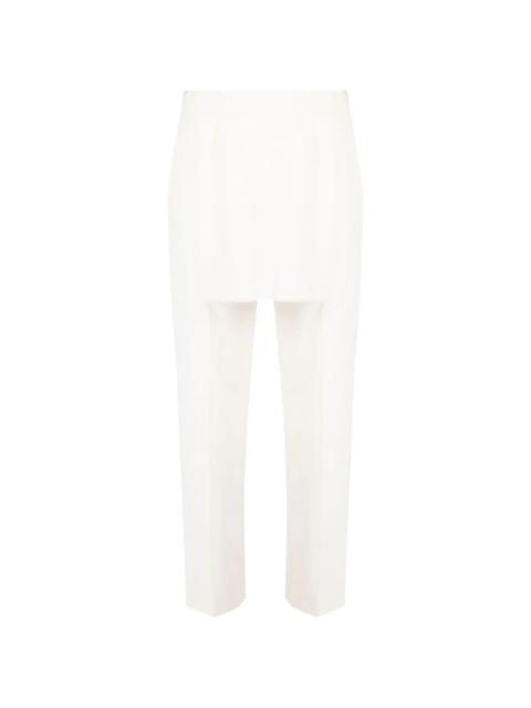cut-out layered tailored trousers