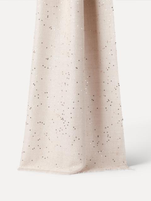 Cashmere and silk Diamond yarn scarf