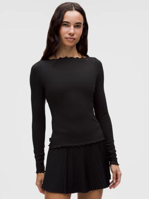 lululemon Hold Tight Lettuce-Edge Boatneck Long-Sleeve Shirt