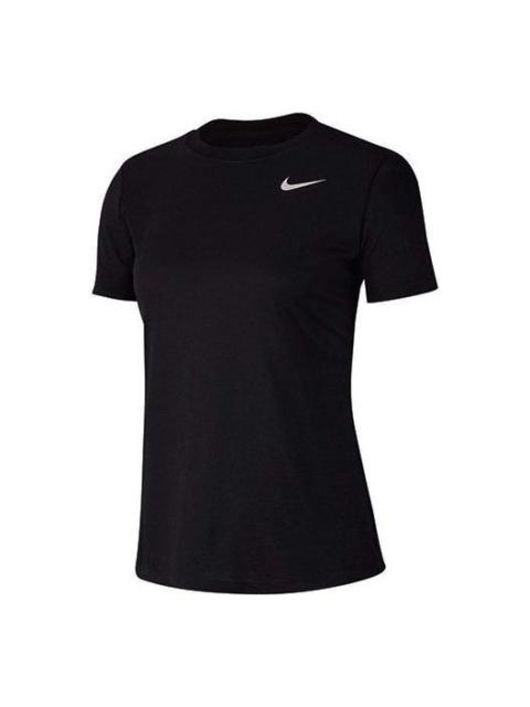 Nike (WMNS) Nike Quick Dry Side Round Neck Pullover Short Sleeve Black AQ3210-010