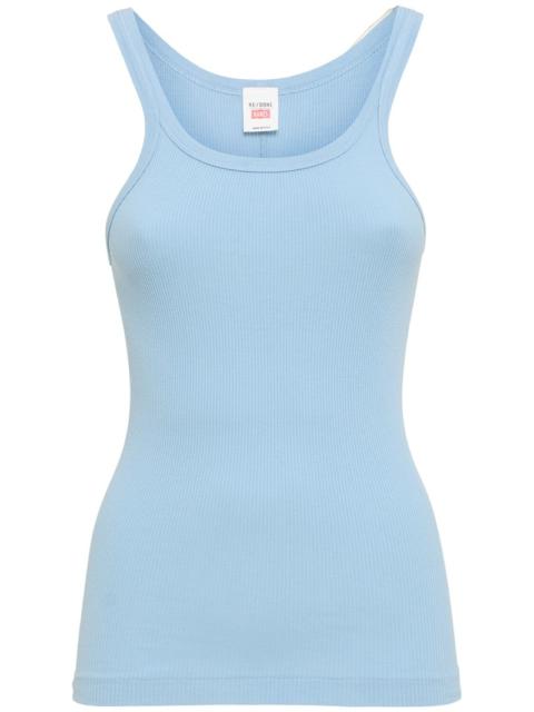 RE/DONE Ribbed cotton tank top