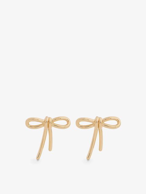 Bow brass earrings