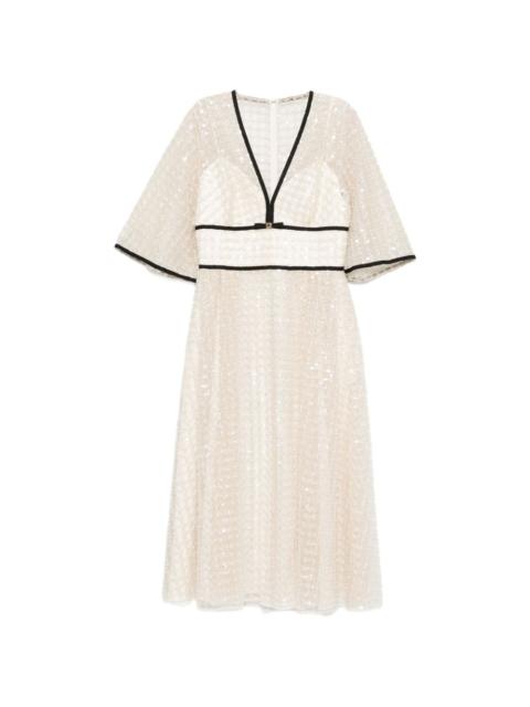 ELIE SAAB V-neck embellished dress