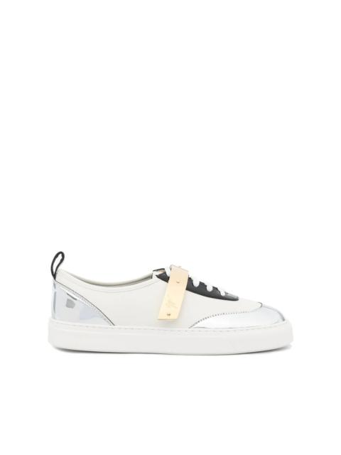 strap-detail low-top sneakers