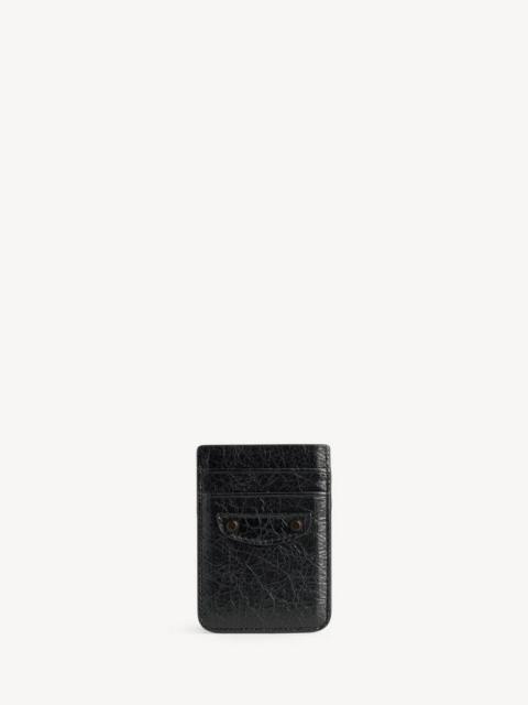 Men's Le City Magnet Card Holder in Black