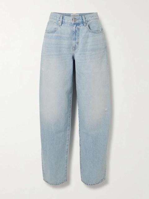 SLVRLAKE Ella mid-rise barrel-leg jeans Light denim