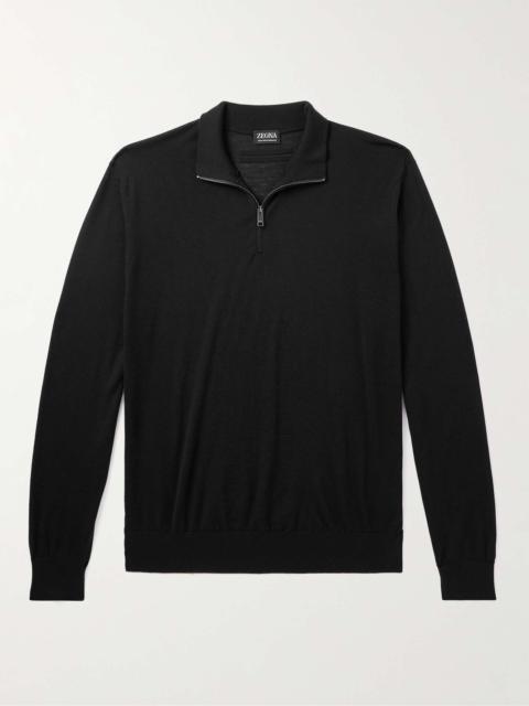 Slim-Fit High Performance™ Wool Half-Zip Sweater