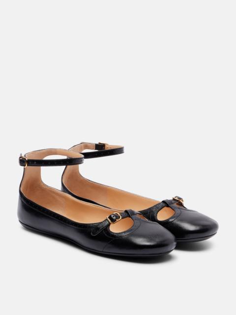 Chloé Leonore leather ballet flats