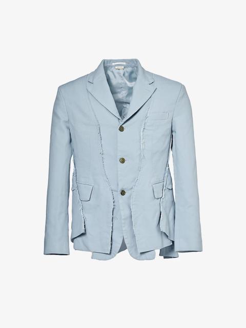 Comme des Garçons Homme Plus Raw-trim notched-lapel woven jacket