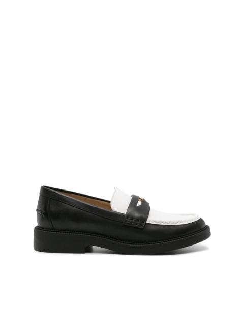 MICHAEL KORS logo-penny leather loafers