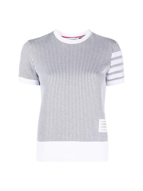 4-Bar striped knitted top