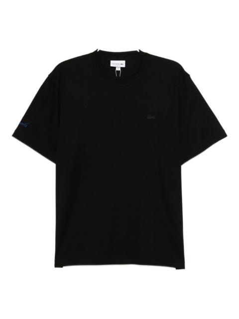 LACOSTE embroidered-signature T-shirt