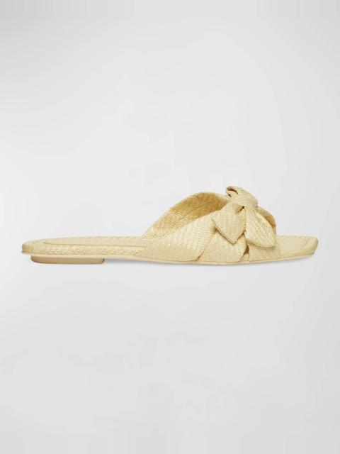 Sofia Bow Flat Slide Sandals