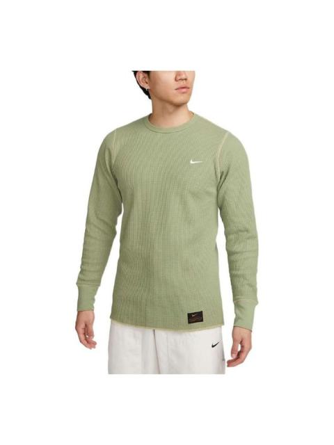 Nike Nike Life Long Sleeve Heavy Waffle Top 'Green' DX0895-386