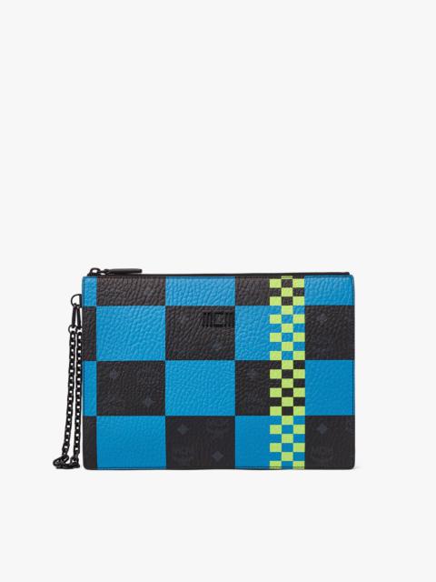 MCM MCM Tech Wristlet Zip Pouch in Checkerboard Visetos