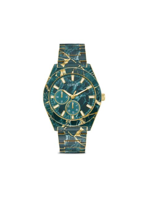GUESS USA marble-pattern 42mm