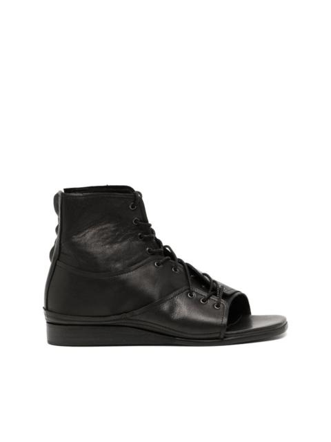 Y's open-toe leather boots