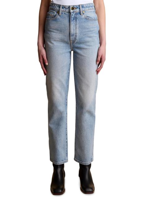 KHAITE Women's Abigail High-Rise Straight Jeans - Bryce Stretch