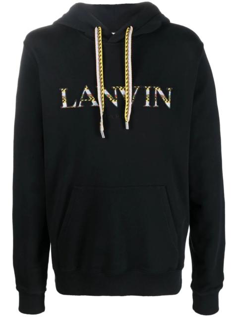 appliqué logo hoodie