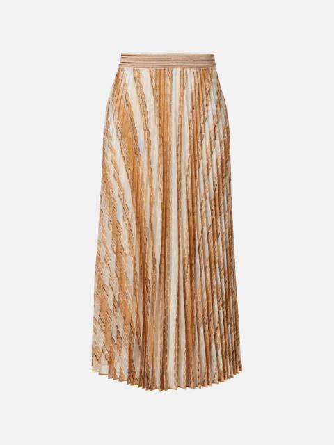 Missoni Plissé printed midi skirt