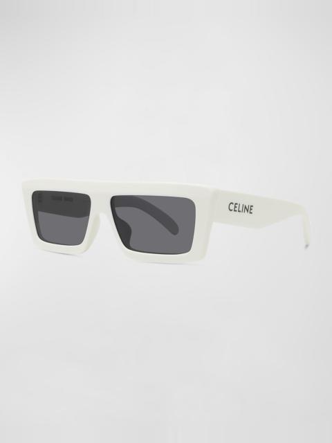 CELINE Logo Rectangle Acetate Sunglasses