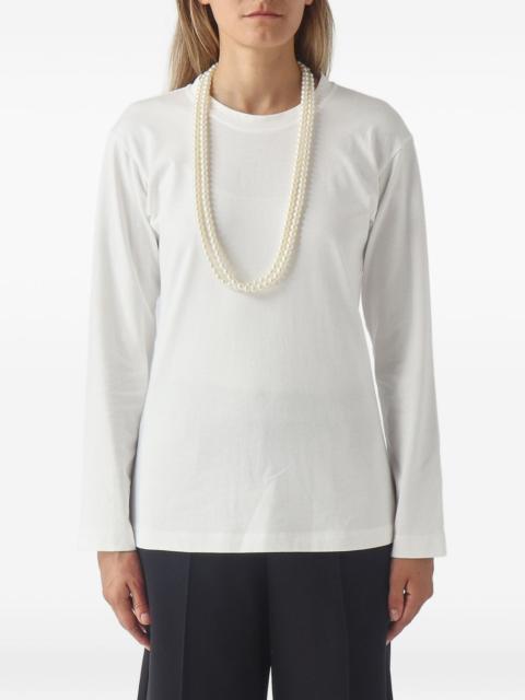 MEIMEIJ faux-pearl long-sleeve T-shirt